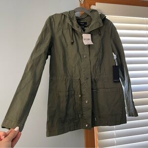 Forever 21 Olive Hooded Jacket